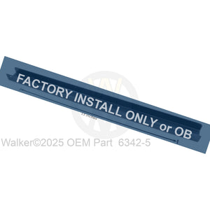 Walker Part # 6342-5 : Wiring Channel