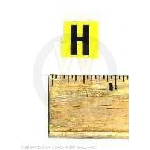 Walker Part # 6542-50 : DECAL, 'H' (5/8)