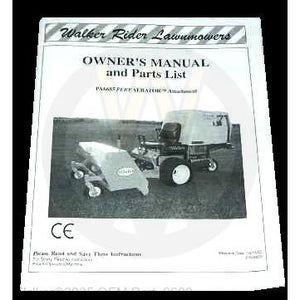 Walker Part # 6600 : OWNERS MANUAL, PERFAERATOR