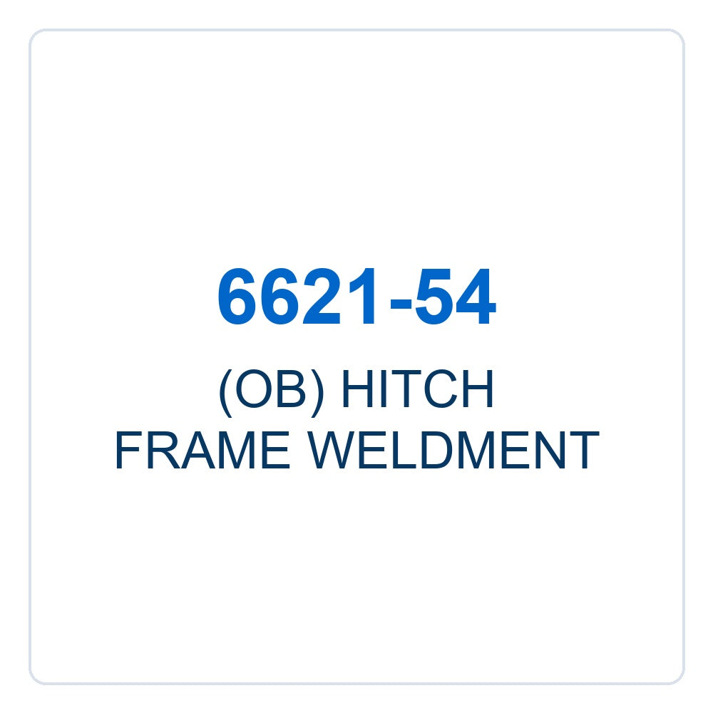 Walker Part # 6621-54 : (OB) HITCH FRAME WELDMENT