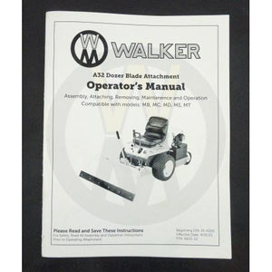 Walker Part # 6622-12 : Operators Manual/A32