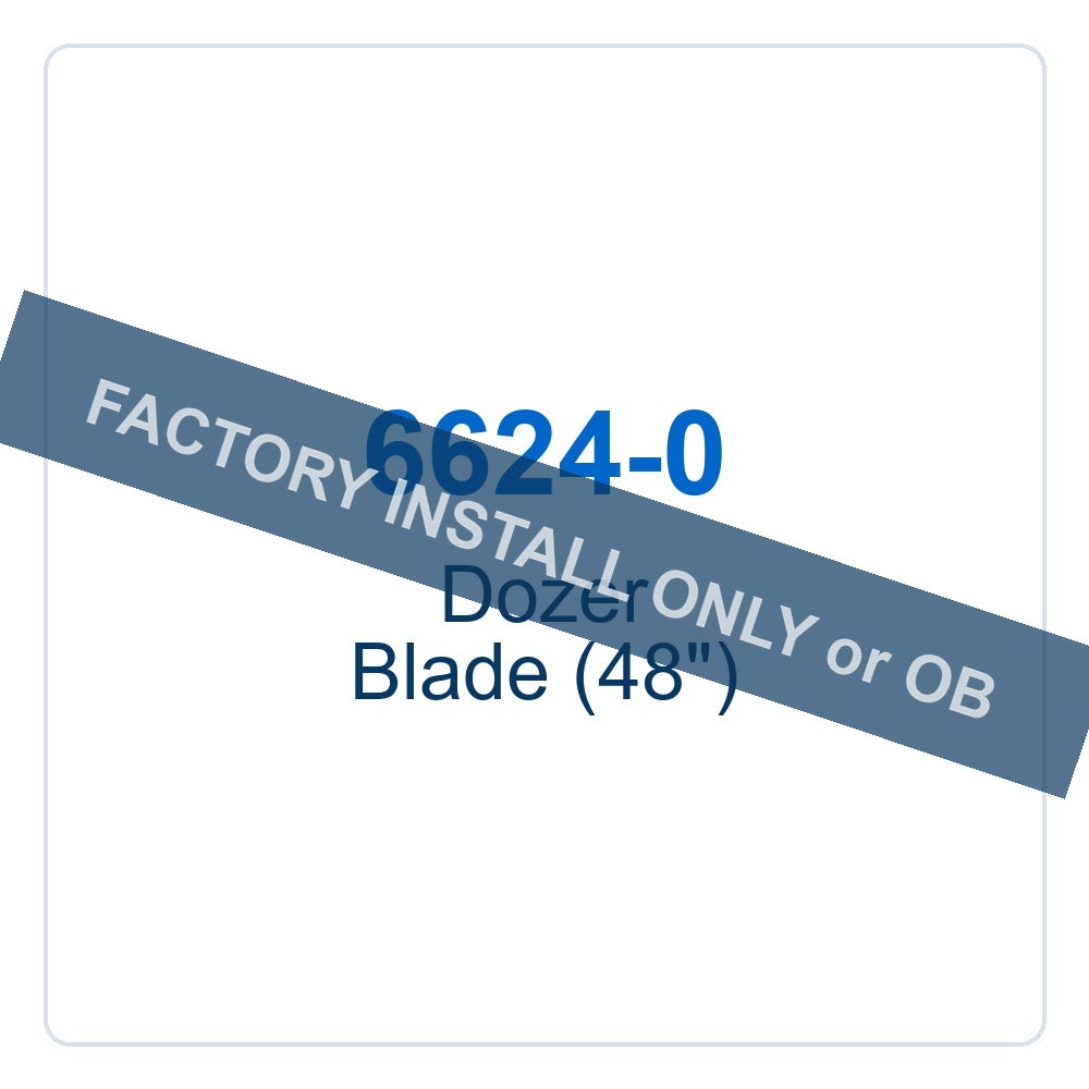 Walker Part # 6624-0 : Dozer Blade (48")