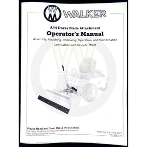Walker Part # 6625-16 : Operators Manual/A44