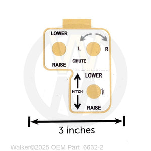 Walker Part # 6632-2 : (NR) Decal, Chute Control