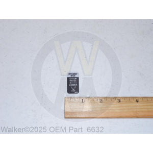 Walker Part # 6632 : (SU6632-1) (NR) Decal, Iplmnt Hitch/Lexan