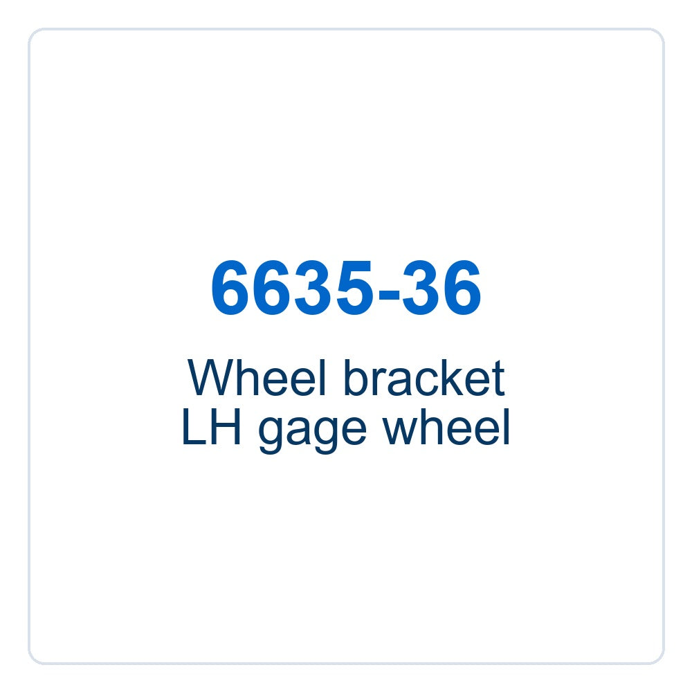 Walker Part # 6635-36 : Wheel bracket LH gage wheel