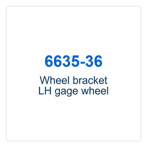 Walker Part # 6635-36 : Wheel bracket LH gage wheel