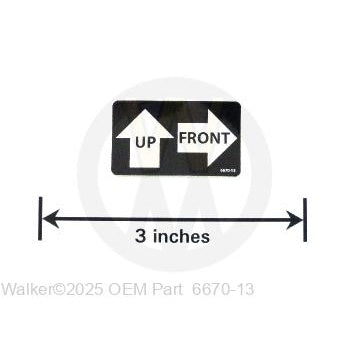 Walker Part # 6670-13 : Decal, This Side Up