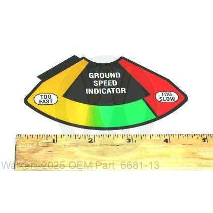 Walker Part # 6681-13 : (NR) Decal,Grd Speed Indicator
