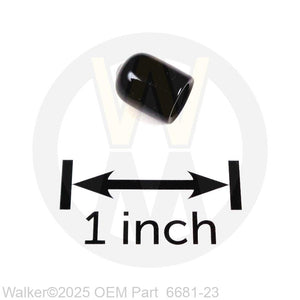 Walker Part # 6681-23 : PLASTIC CAP/BLACK