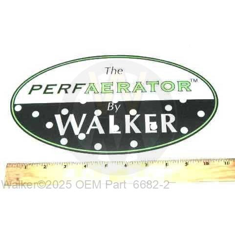 Walker Part # 6682-2 : DECAL, OVAL/LEXAN