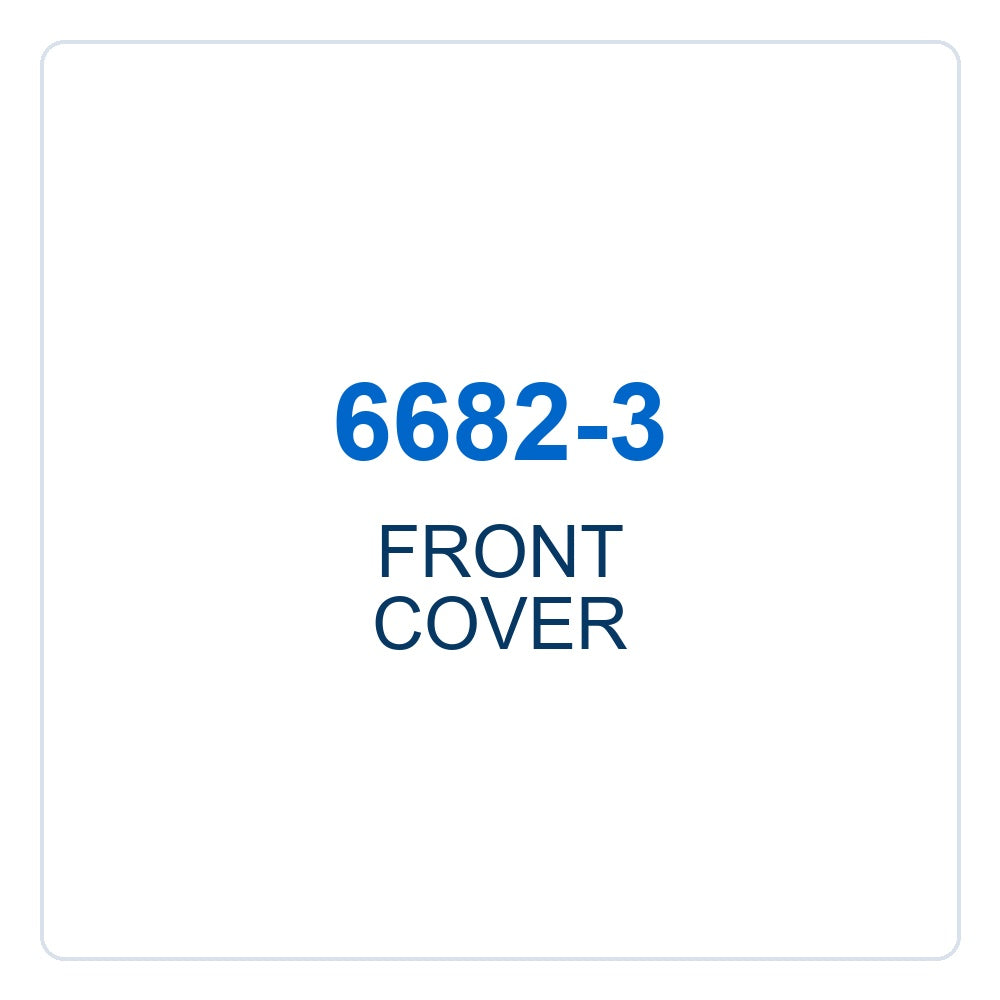 Walker Part # 6682-3 : FRONT COVER