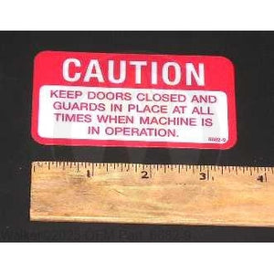 Walker Part # 6682-9 : DECAL, COVER/LEXAN