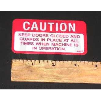 Walker Part # 6682-9 : DECAL, COVER/LEXAN