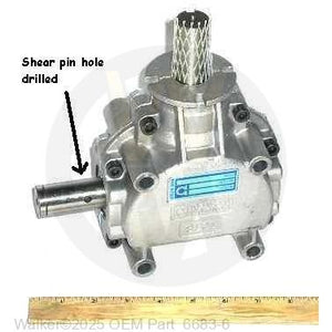 Walker Part # 6683-6 : PTO GEARBOX/SHEAR