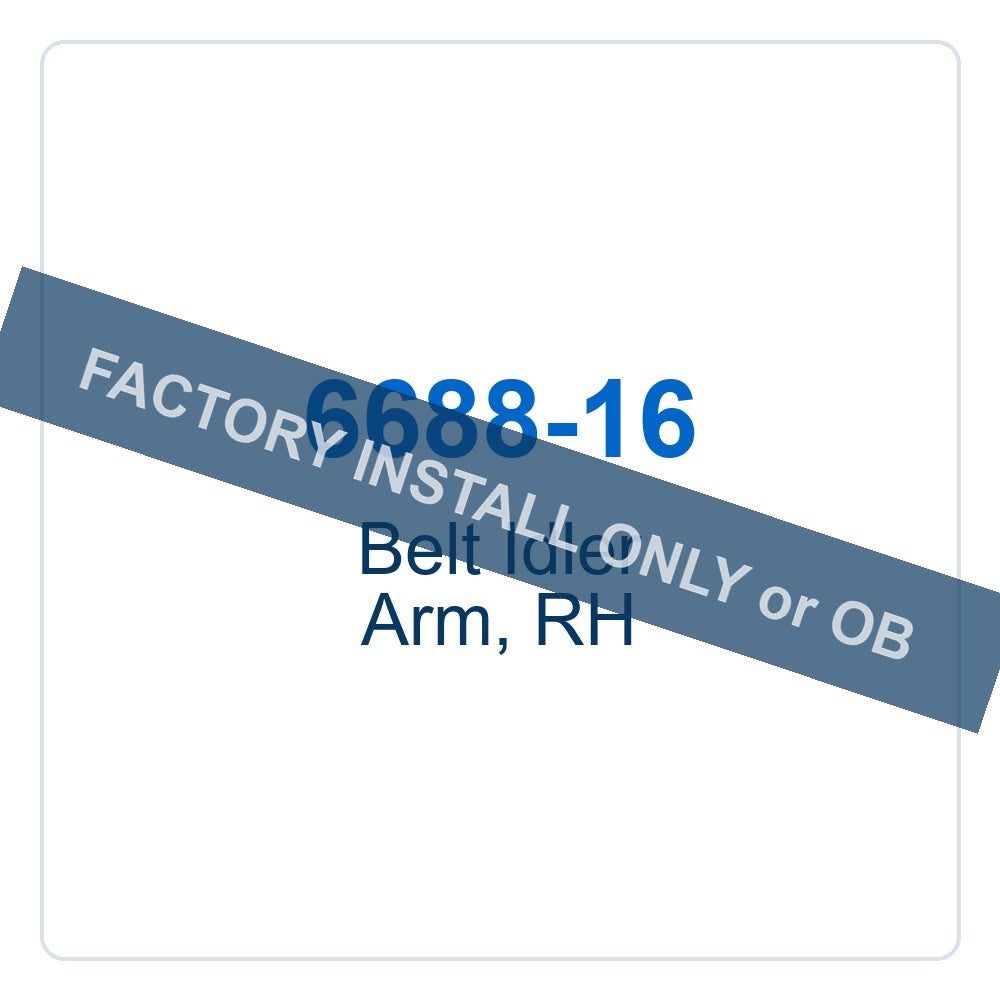 Walker Part # 6688-16 : Belt Idler Arm, RH