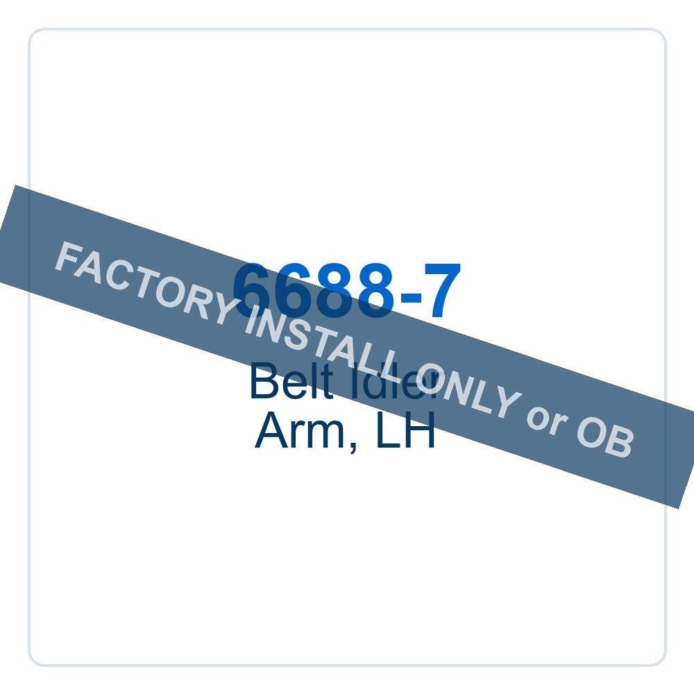 Walker Part # 6688-7 : Belt Idler Arm, LH