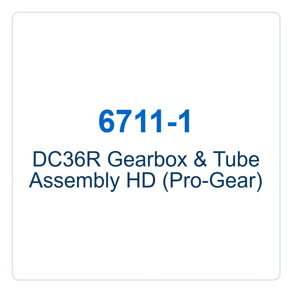 Walker Part # 6711-1 : DC36R Gearbox & Tube Assembly HD (Pro-Gear)