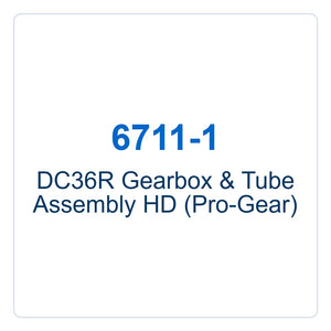 Walker Part # 6711-1 : DC36R Gearbox & Tube Assembly HD (Pro-Gear)