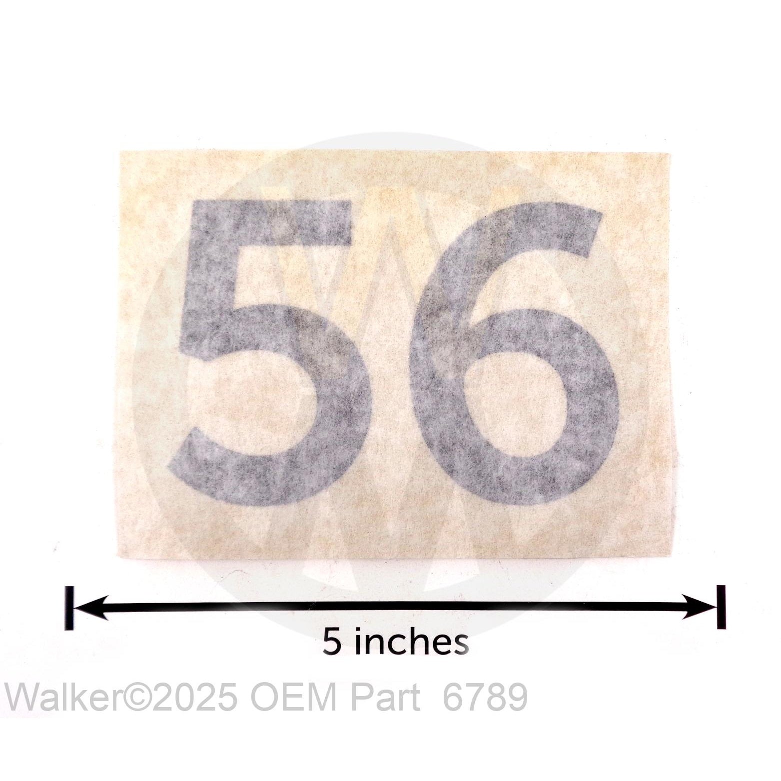 Walker Part # 6789 : DECAL (56')