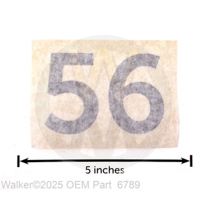 Walker Part # 6789 : DECAL (56')
