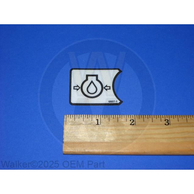 Walker Part # 6807-1 : DECAL, OIL PRESSURE/LEXAN