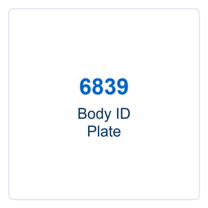 Walker Part # 6839 : Body ID Plate