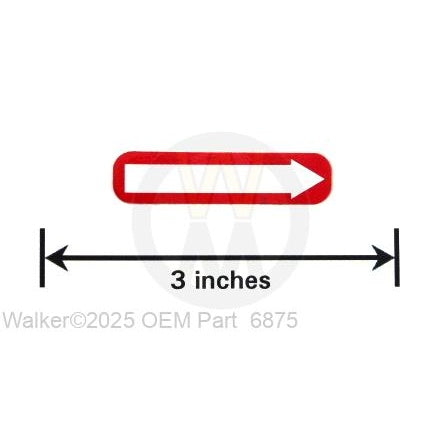 Walker Part # 6875 : (NR) DECAL, PTO ALIGNMENT ARROW