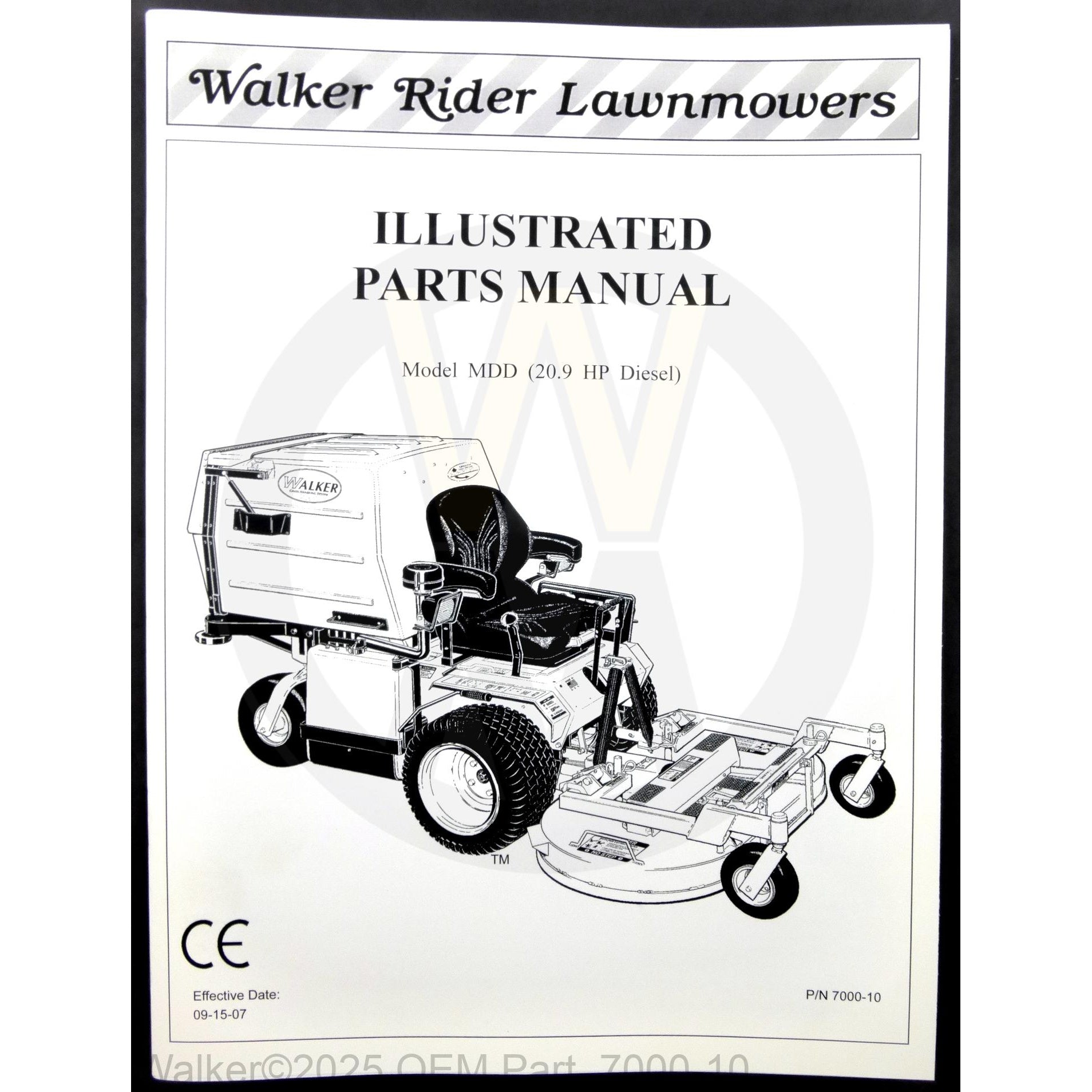Walker Part # 7000-10 : PARTS MANUAL, D/08