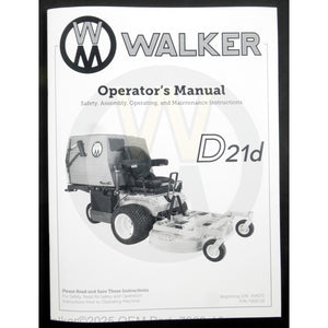 Walker Part # 7000-16 : Operators Manual/MD21D
