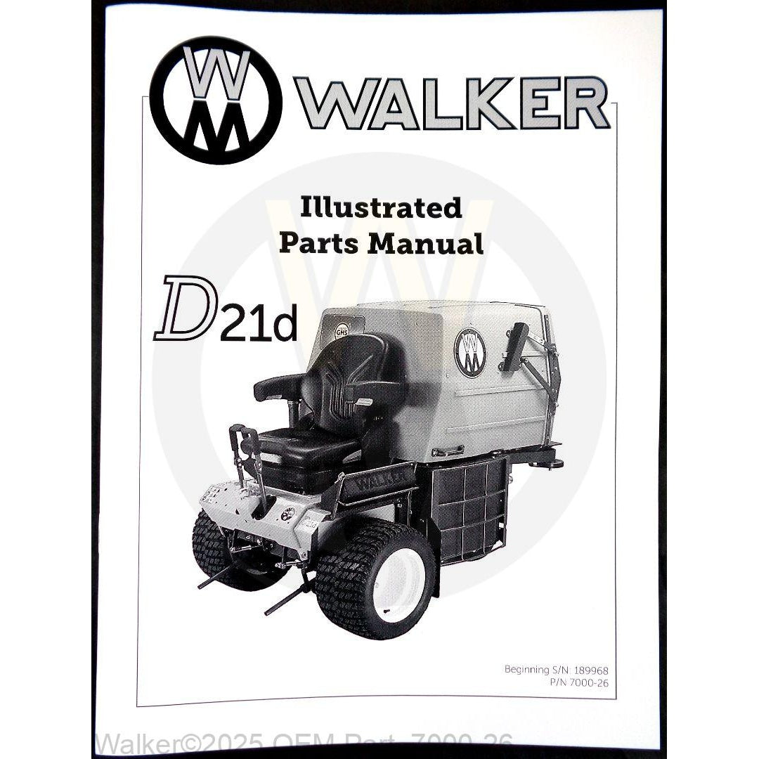 Walker Part # 7000-26 : Parts Manual, MD21d