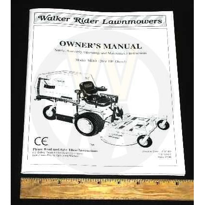 Walker Part # 7000-6 : OWNER'S MANUAL D/03