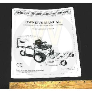 Walker Part # 7000-8 : OWNER'S MANUAL, D/05