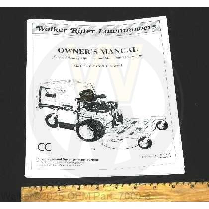 Walker Part # 7000-8 : OWNER'S MANUAL, D/05