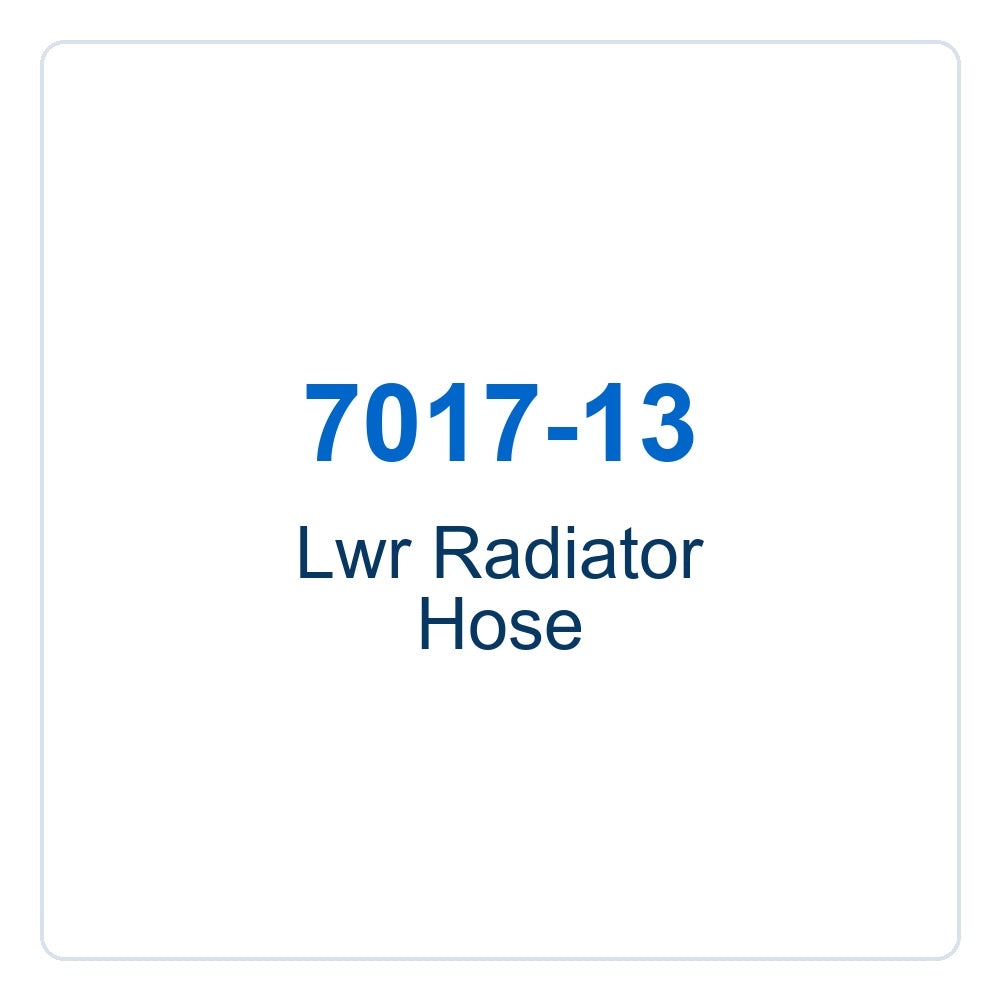 Walker Part # 7017-13 : Lwr Radiator Hose