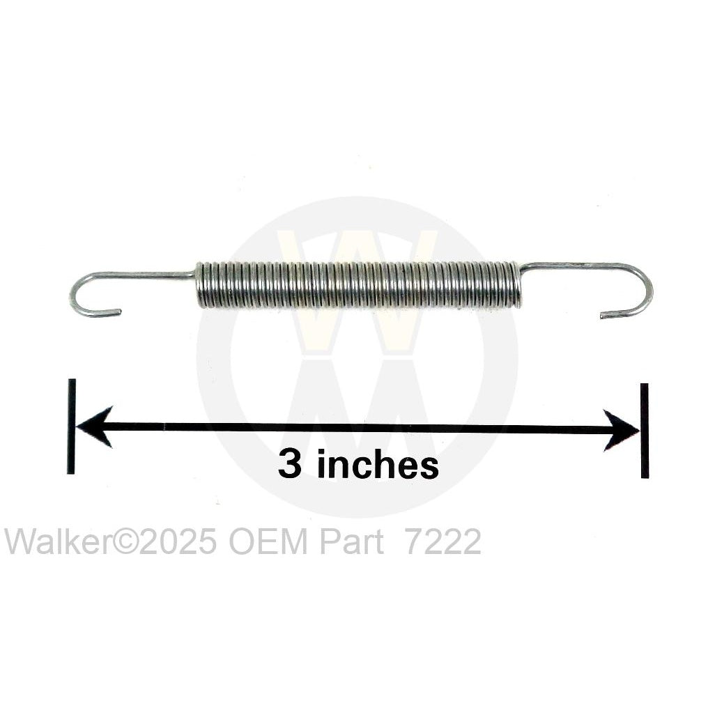 Walker Part # 7222 : EXTENSION SPRING (1/4x3)