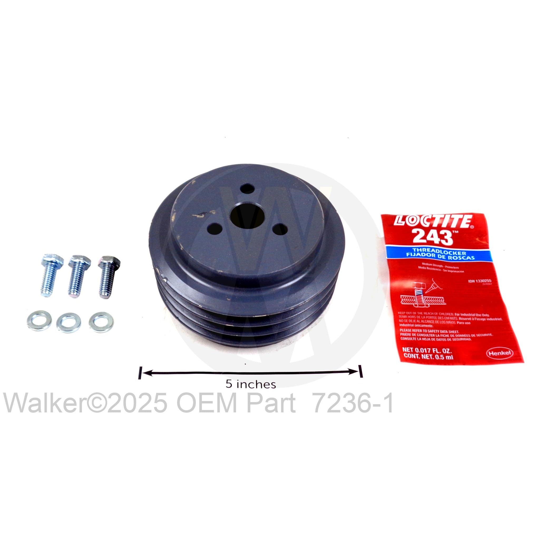 Walker Part # 7236-1 : PTO DRIVE PULLEY (4-1/2/3V)