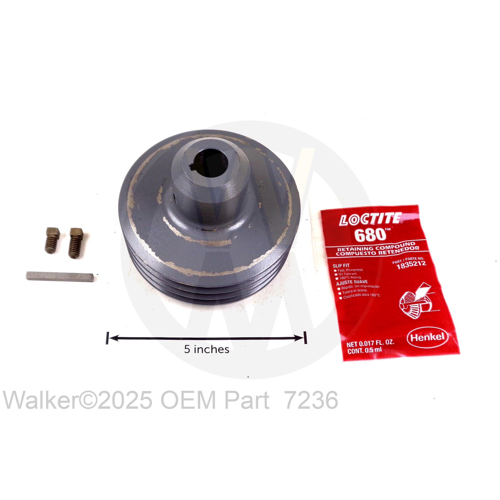 Walker Part # 7236 : (NR) PTO DRIVE PULLEY (4-1/2/3V)