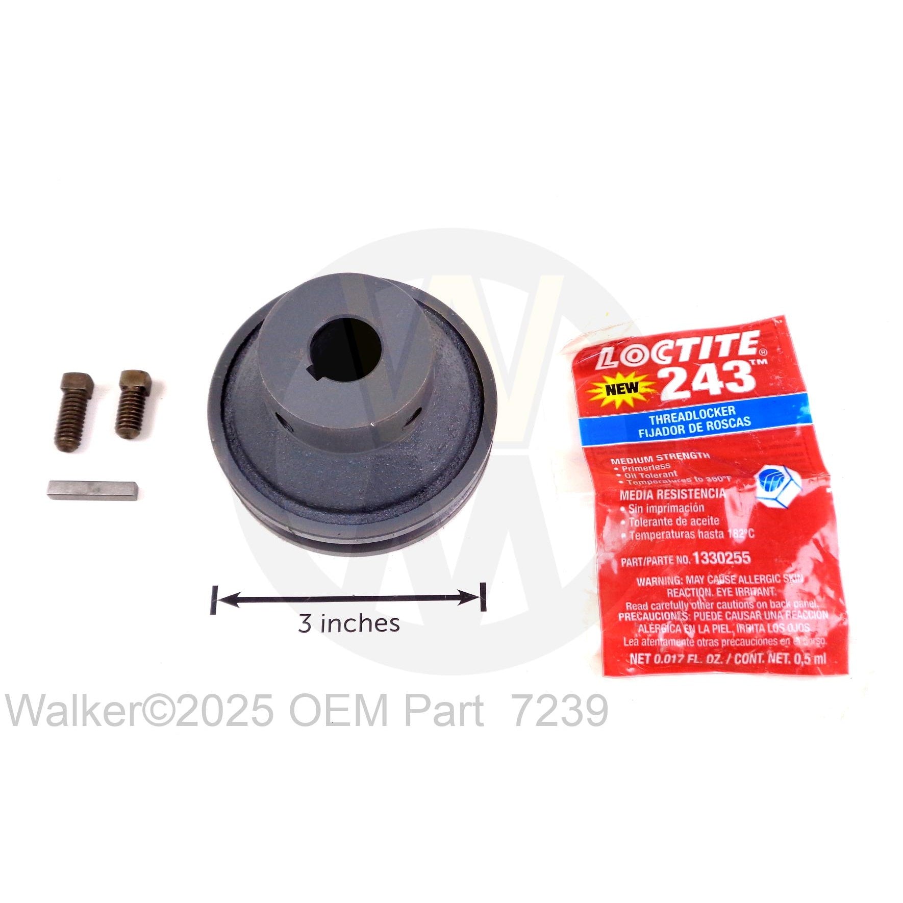 Walker Part # 7239 : BLOWER PULLEY (3-3/8/3V)