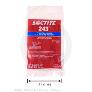 Walker Part # 7246-1 : Loctite-243/.5ml/Blue (Removable Threadlocker)