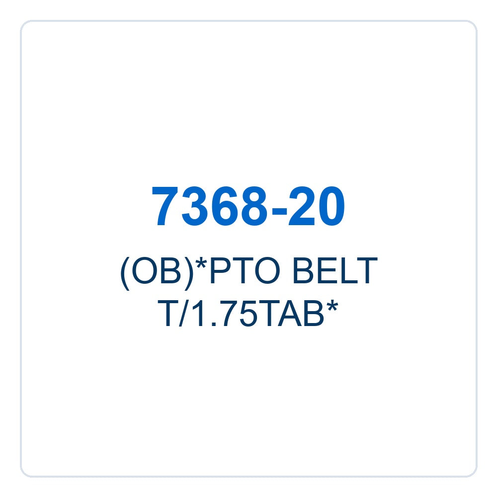 Walker Part # 7368-20 : (OB)*PTO BELT T/1.75TAB*