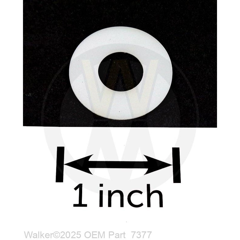 Walker Part # 7377 : PLASTIC WASHER (1x.438x.025)