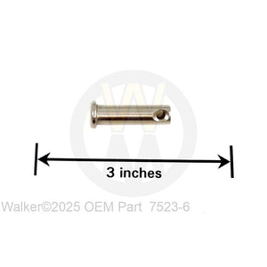 Walker Part # 7523-6 : Clevis Pin W/Hole 5/16x1-1/8 (SS316)