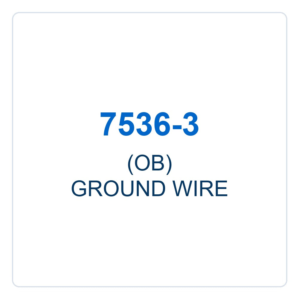 Walker Part # 7536-3 : (OB) GROUND WIRE