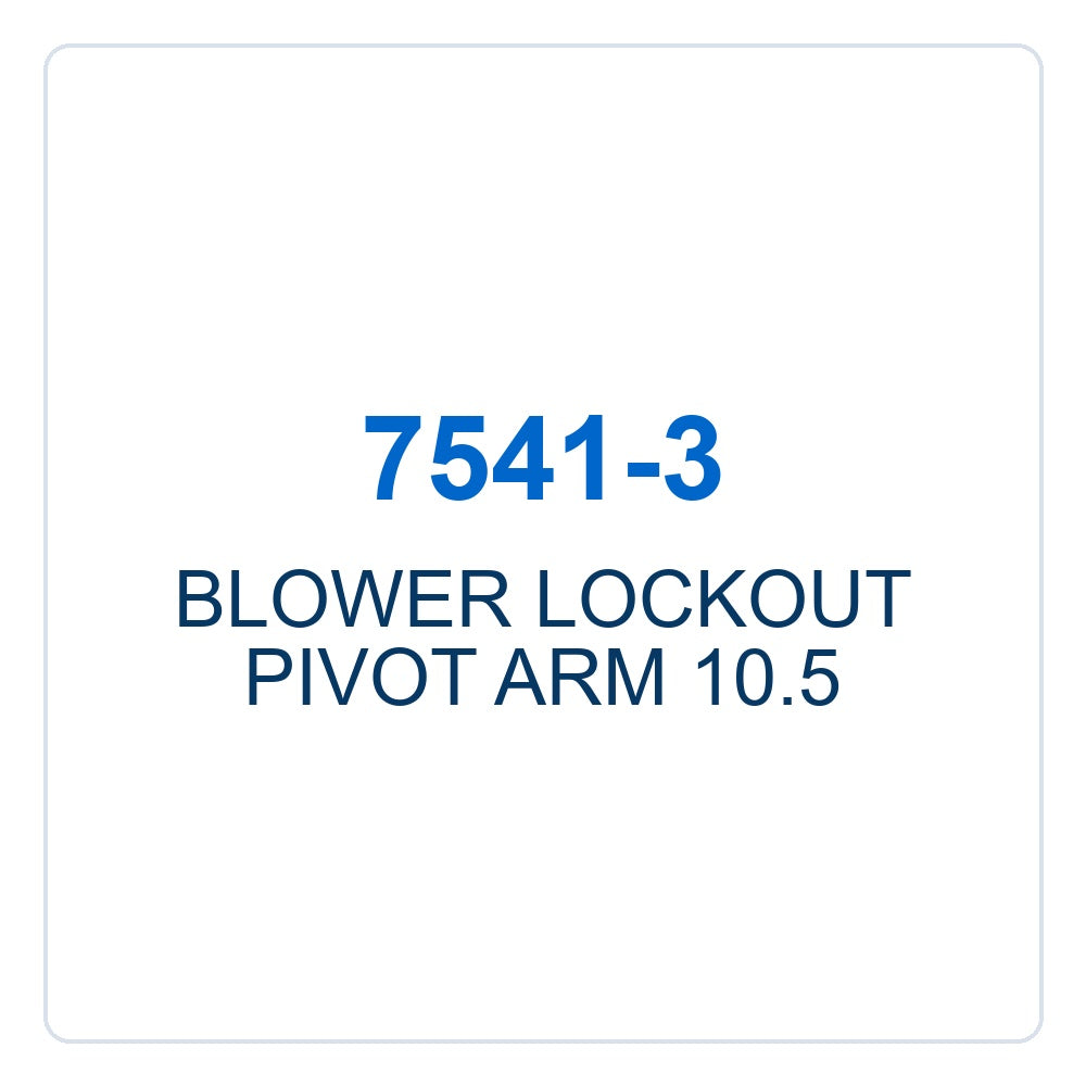Walker Part # 7541-3 : BLOWER LOCKOUT PIVOT ARM 10.5