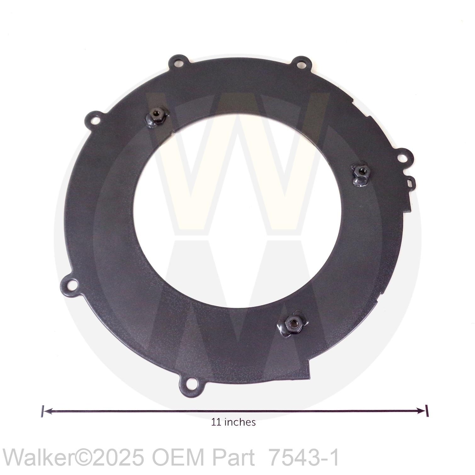 Walker Part # 7543-1 : BLOWER FACEPLATE (10.5)