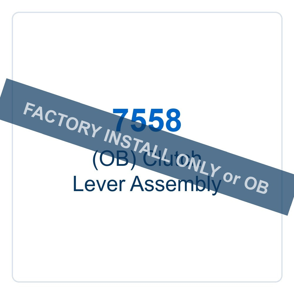 Walker Part # 7558 : (OB) Clutch Lever Assembly