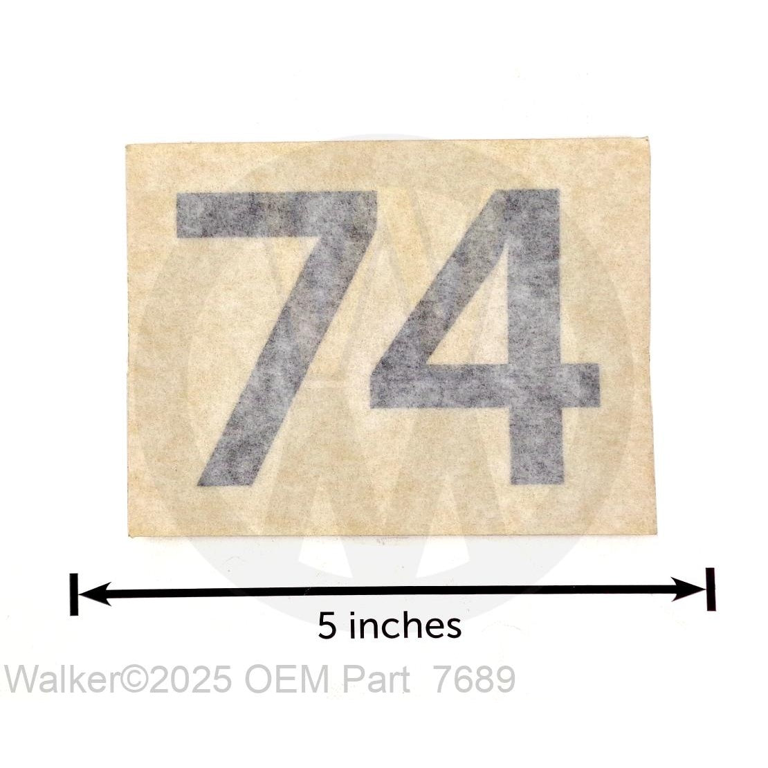 Walker Part # 7689 : DECAL (74')