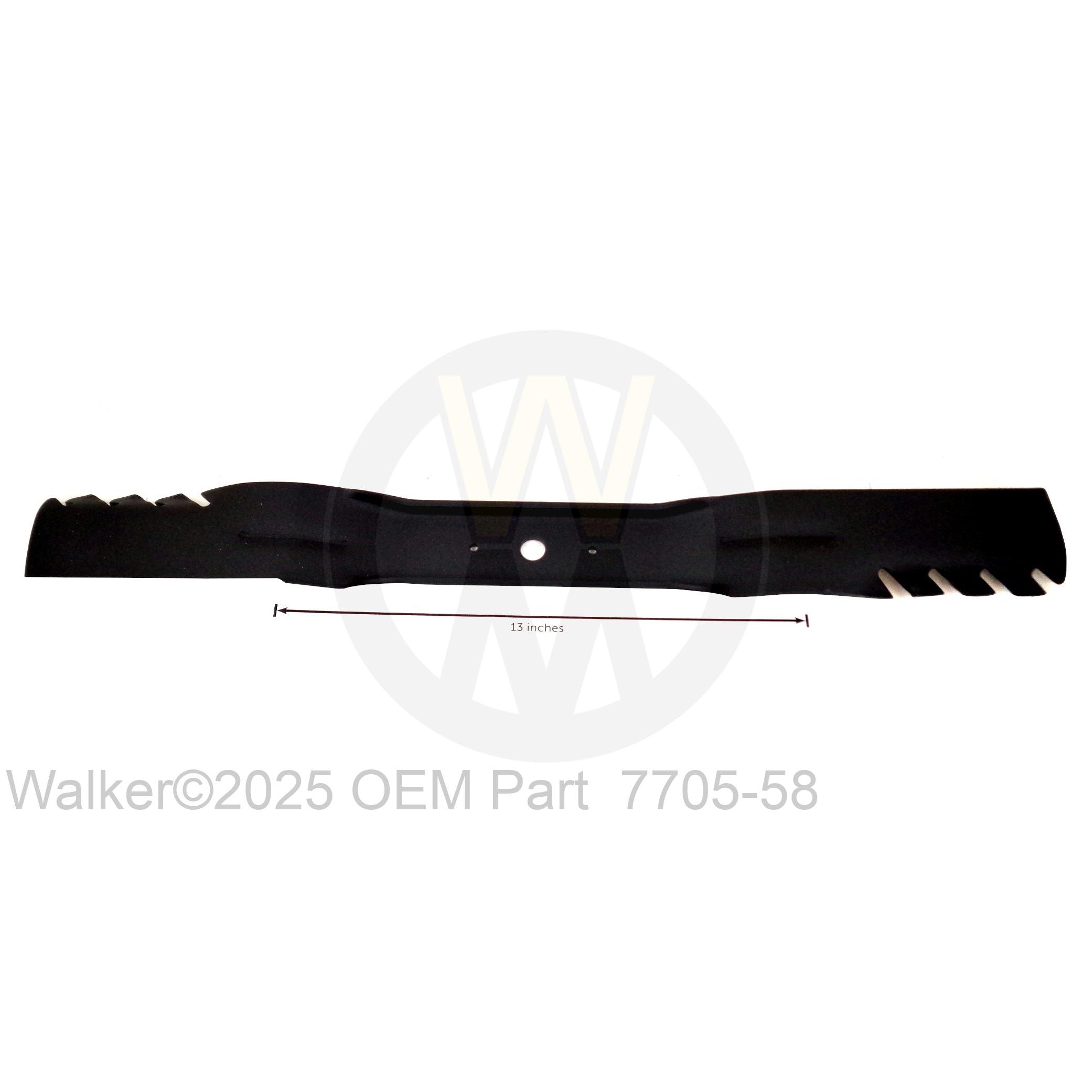 Walker Part # 7705-58 : 25", RH Rotation Serrated Wing
