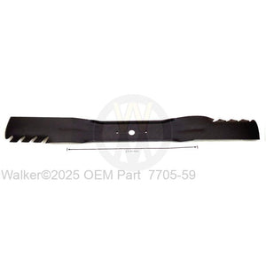 Walker Part # 7705-59 : Blade 25", LH Rotation Serrated Wing